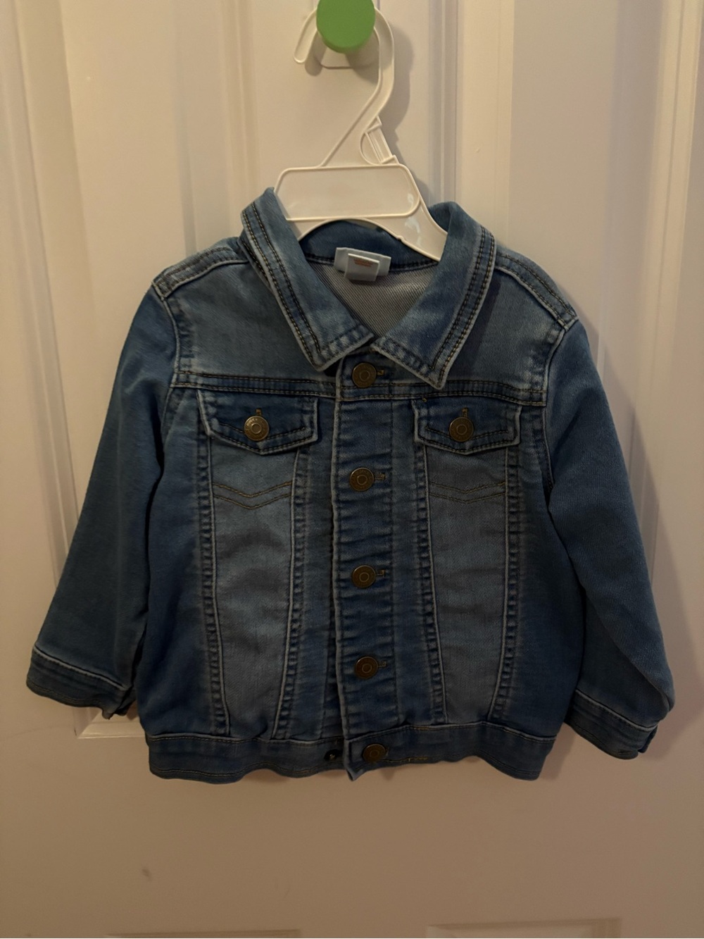 Toddler Girls Blue Denim Jacket - Lightweight Button-Up